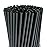 200 Pcs Black Disposable Drinking Plastic Straws.(0.23\'\' diameter and 8.26 long)-Black