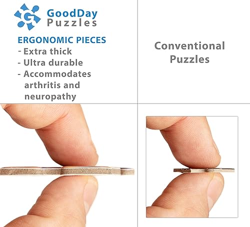 Miniatura 4 de GoodDay Puzzles Rompecabezas de 48 piezas grandes "Summer Bloom"  Actividades de demenciaAlzheimer para personas mayores  Rompecabezas fácil para