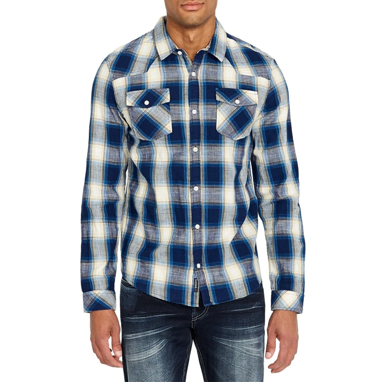 Men's Long Sleeve Plaid Button Down