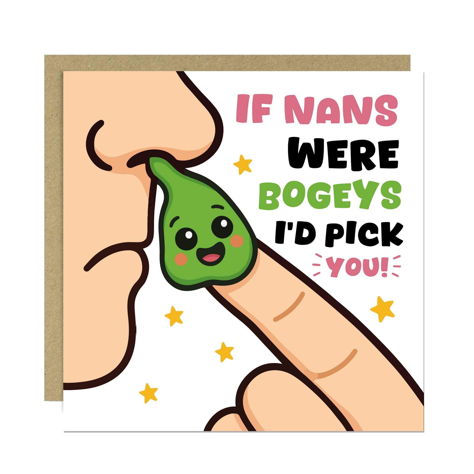 RED OCEAN Funny NAN Card Birthday Card For Nan From Granddaughter Grandson ID PICK YOU Joke Birthday With Envelope Included Thank You For Rude