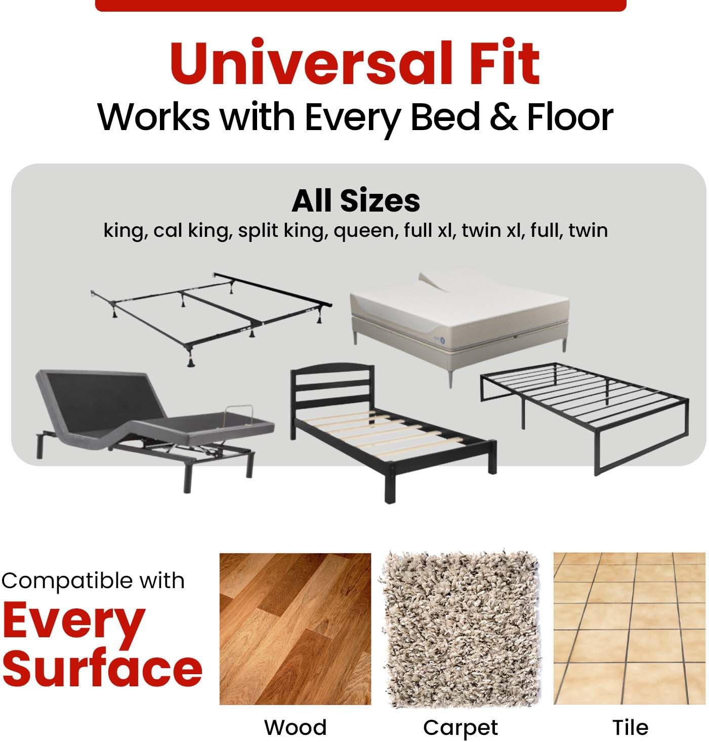 Hidden Under Bed Pet Blocker – Dog and Cat Barrier up to 17.5” Tall (Adjustable). Includes 3 Pcs to Cover Whole Bed, Cardboard Panels Hidden Underneath, Solid Matte Black