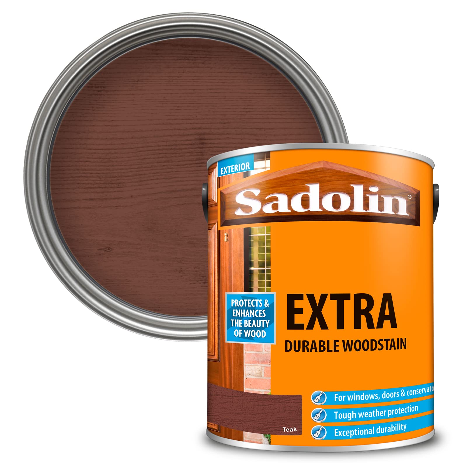 Sadolin Extra Durable Woodstain Teak 5 litre SAD5028536