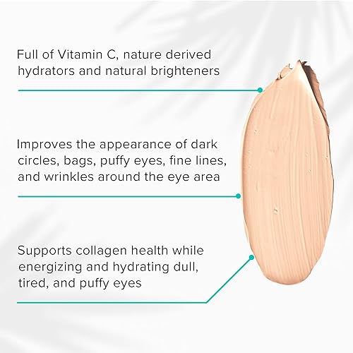 Miniatura 3 de ClarityRx C-Results Crema natural de ojos con vitamina C a base de plantas para ojeras, bolsas de ojos, hinchazón y arrugas (0.5 onzas)