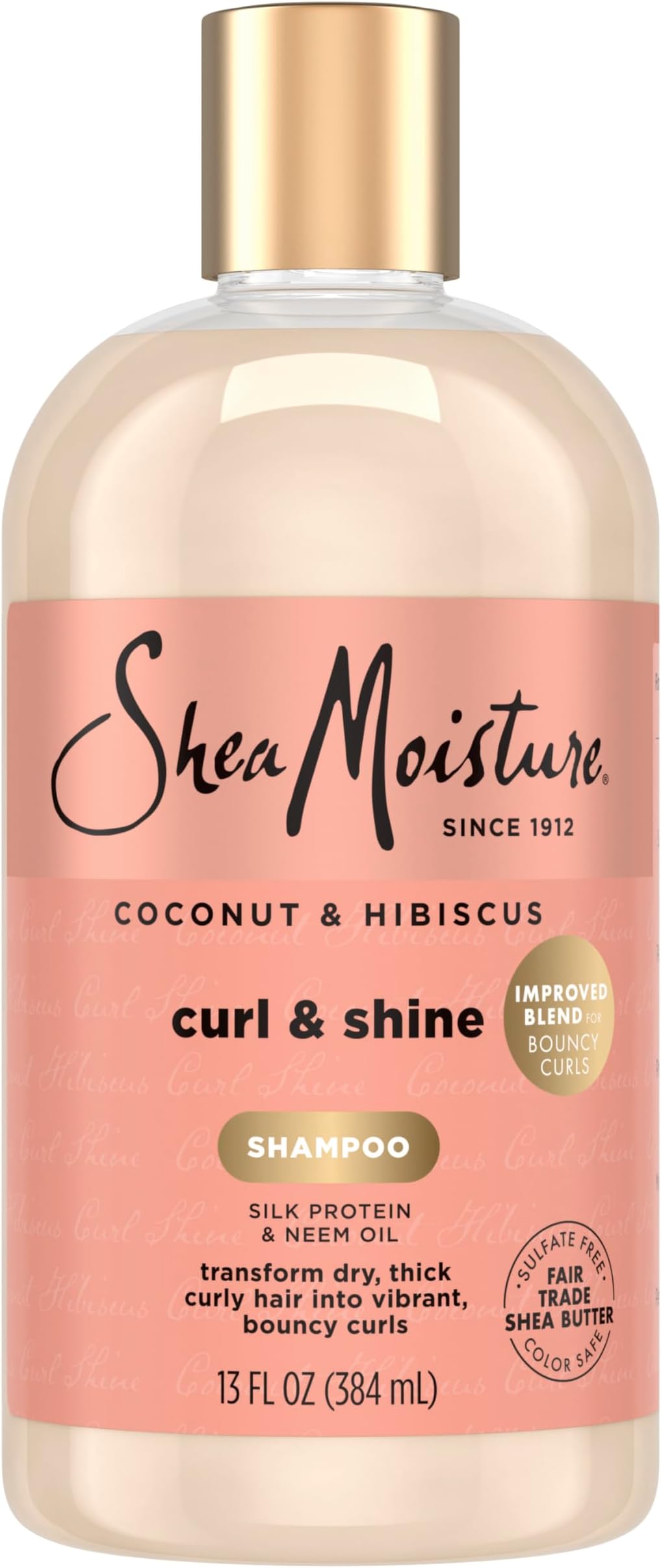Shea Moisture Coconut and Hibiscus Curl/Shine Shampoo 13 oz by Shea Moisture