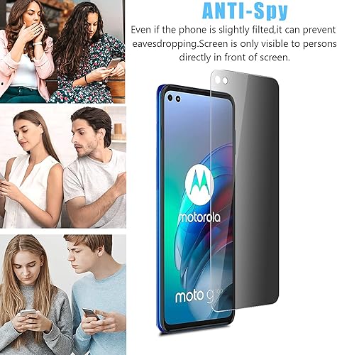 Miniatura 3 de Anbzsign - Protector de pantalla de privacidad para Motorola Moto G100 Moto Edge SMotorola One 5G (uno 5G UW) Moto G 5G Plus Protector de pantalla