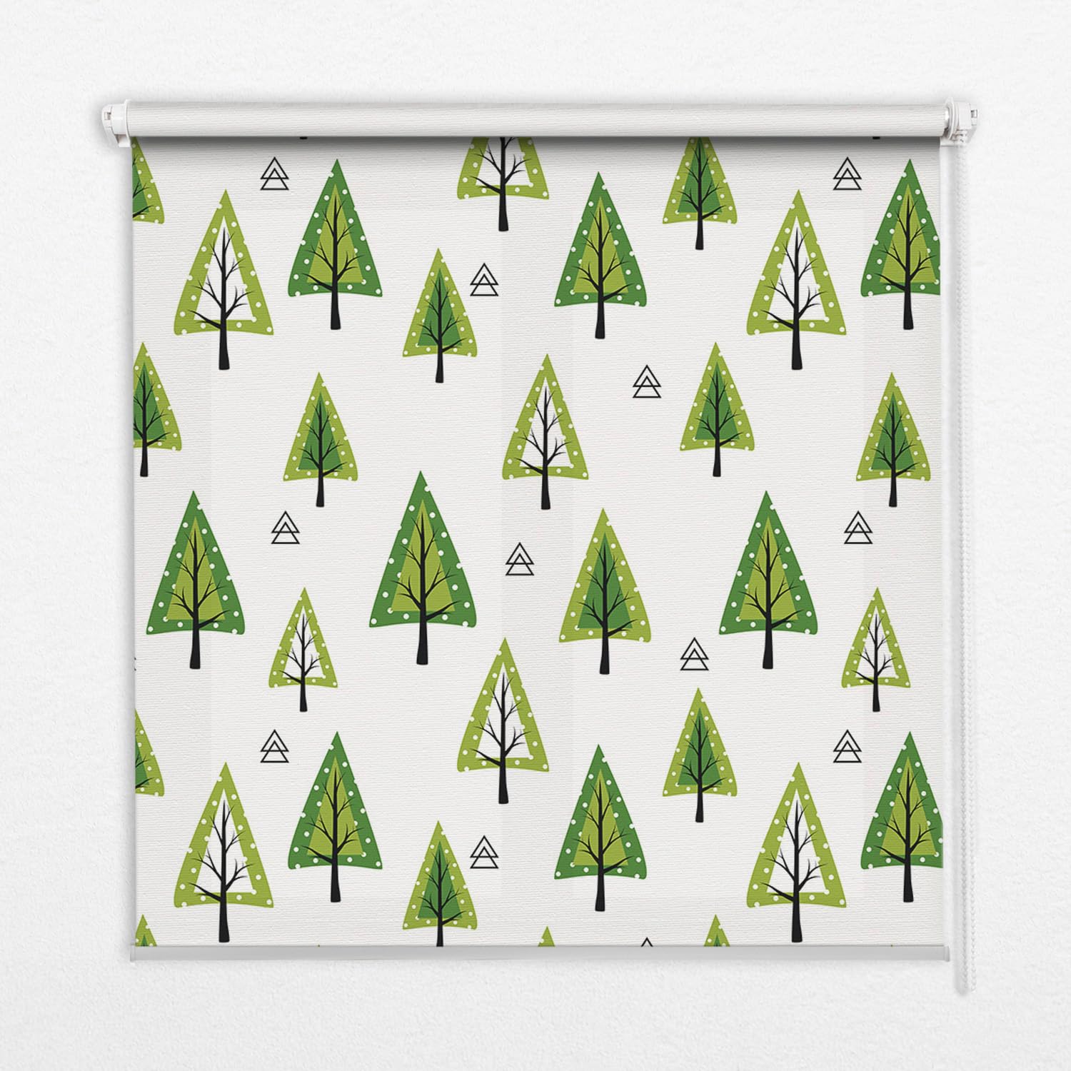 Store enrouleur haut de gamme 50x50 cm motif forêt dessinée