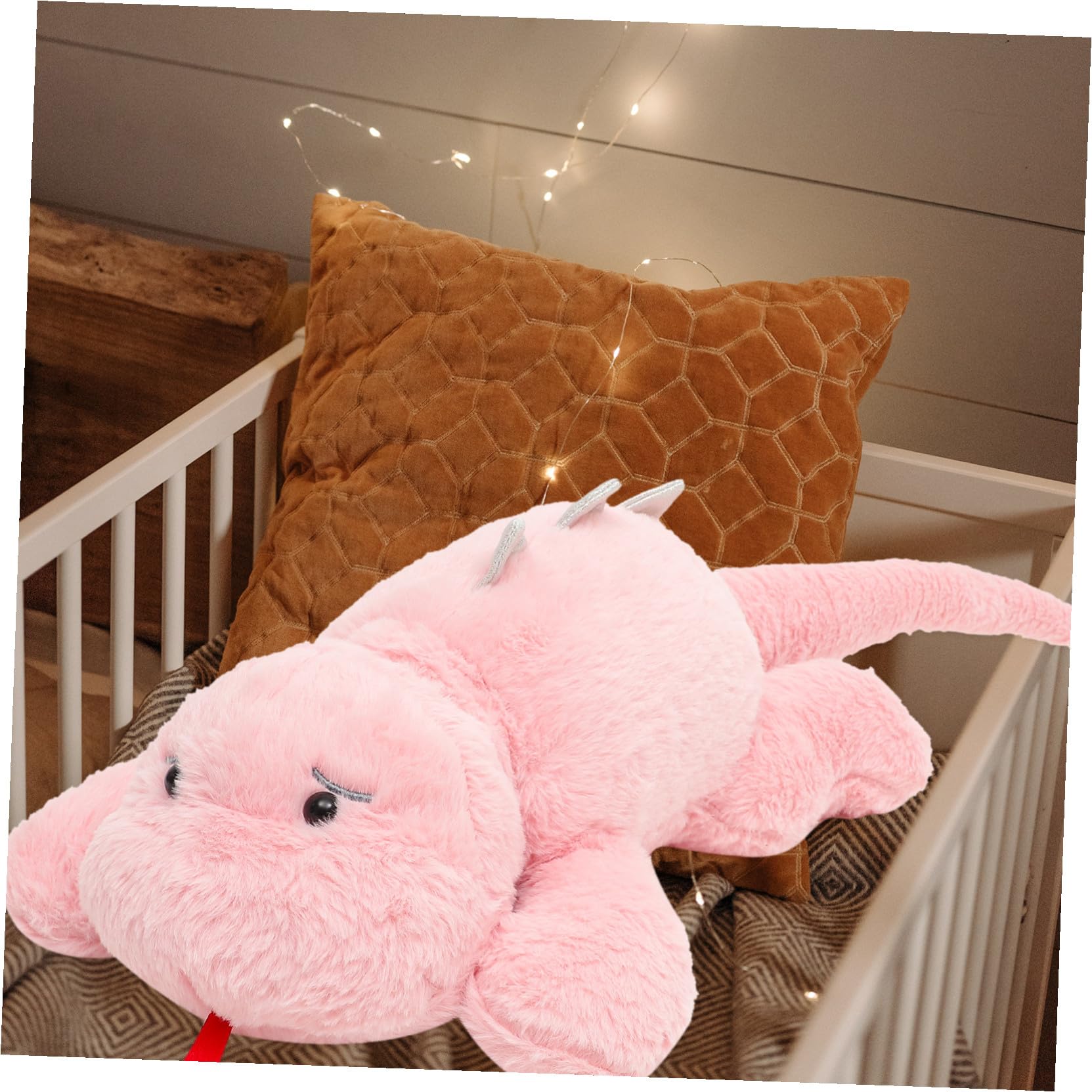 Dinosaurio de Peluche Rosa Flexible, 1 Pieza, Felpa y PP
