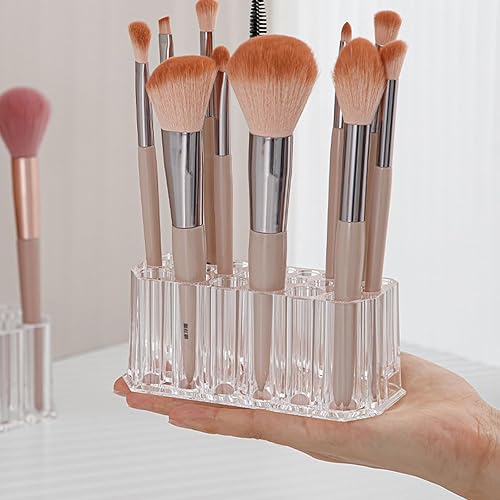 Miniatura 5 de Organizador de lápiz labial acrílico transparente Maquillaje Cepillo de uñas Delineador de ojos titular de delineador de labios 26 espacios vitrina