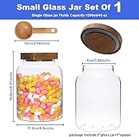 Vista 3 de Frasco de almacenamiento de vidrio con tapas Frasco de vidrio espeso Canister de café Envases de vidrio de borosilicato para alimentos Envases