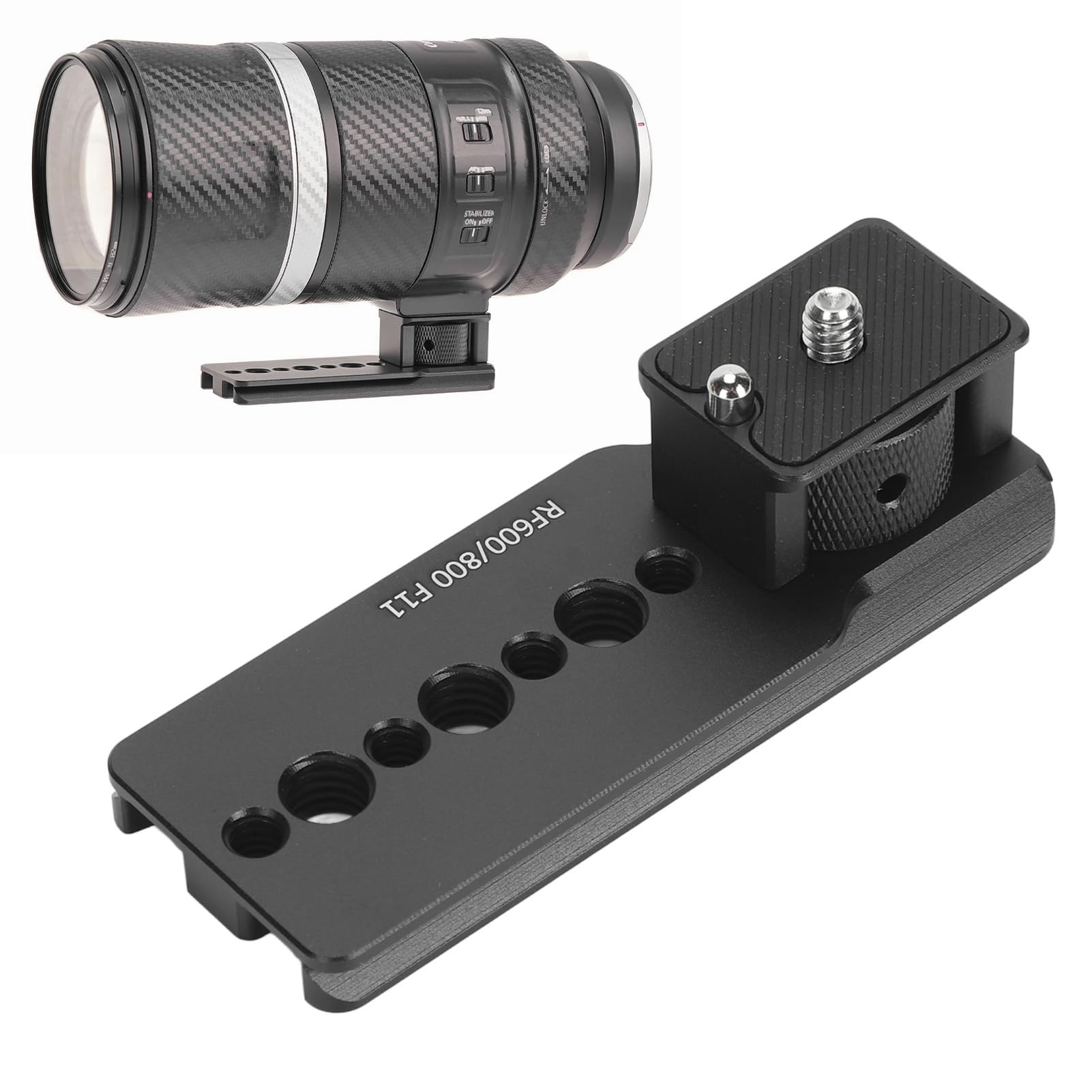 Kamera objektiv Stativ Ersatz Sitz Aluminium 1/4in 3/8-Zoll Loch für Arca Schnell Spanner Platte Objektiv Kragen Fuß ständer für RF 600mm 800mm F11 is STM Objektiv