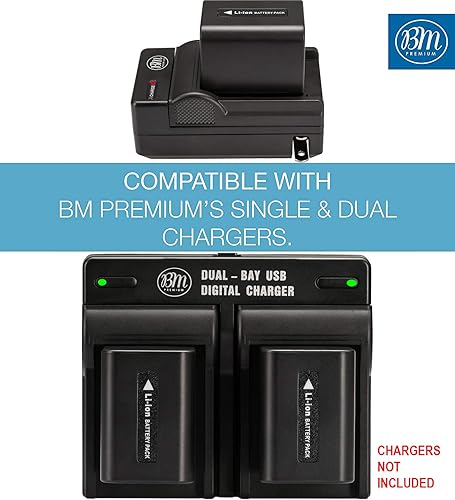 Miniatura 3 de BM Premium 2 baterías NP-FV50A de alta capacidad para Sony FDR-AX30 FDR-AX33 FDR-AX53 FDR-AX700 FDR-AX100 FDR-AX35 HXR-MC50 HXR-MC88 HX-RNX80