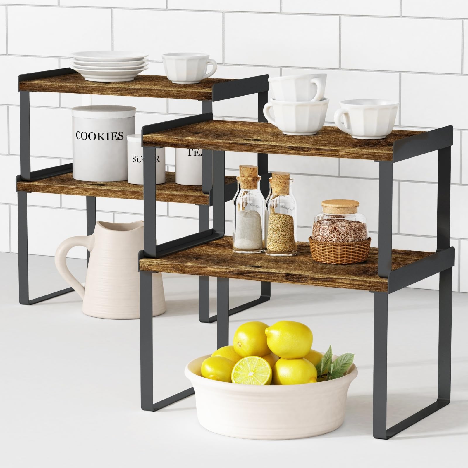 Shelf Riser Snapklik.com : Goozii Kitchen Cabinet Organizers And Storage Shelves ...
