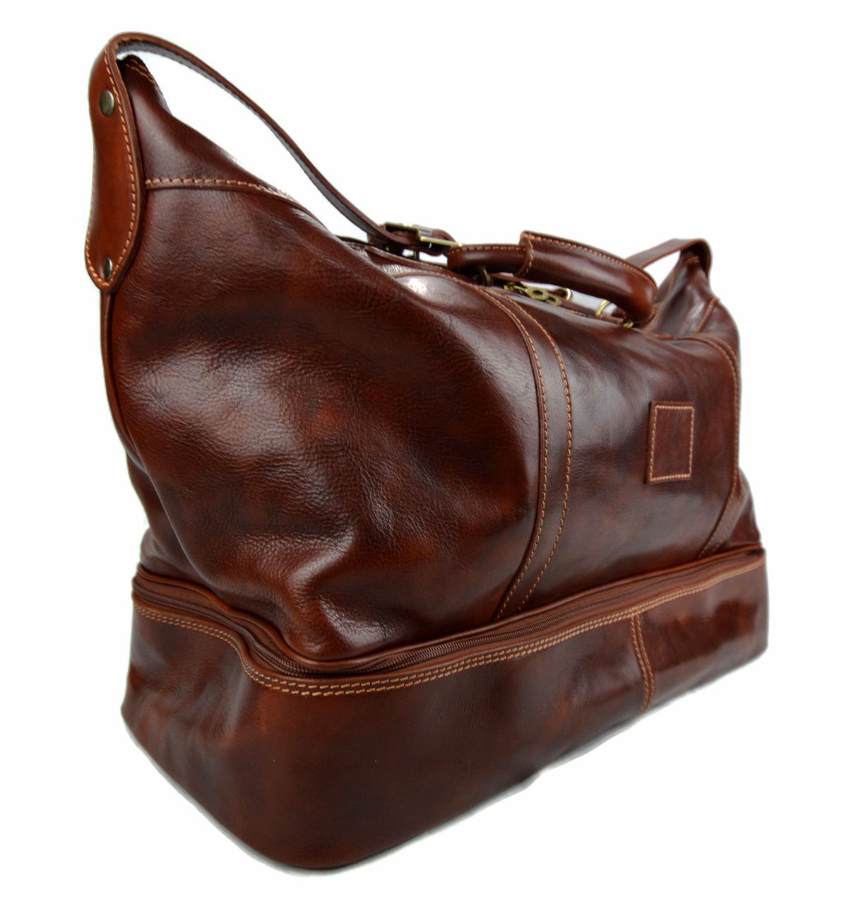 Reisetasche ledertasche sporttasche reisetasche leder schultertasche herren damen umhängetasche leder braun made in Italy