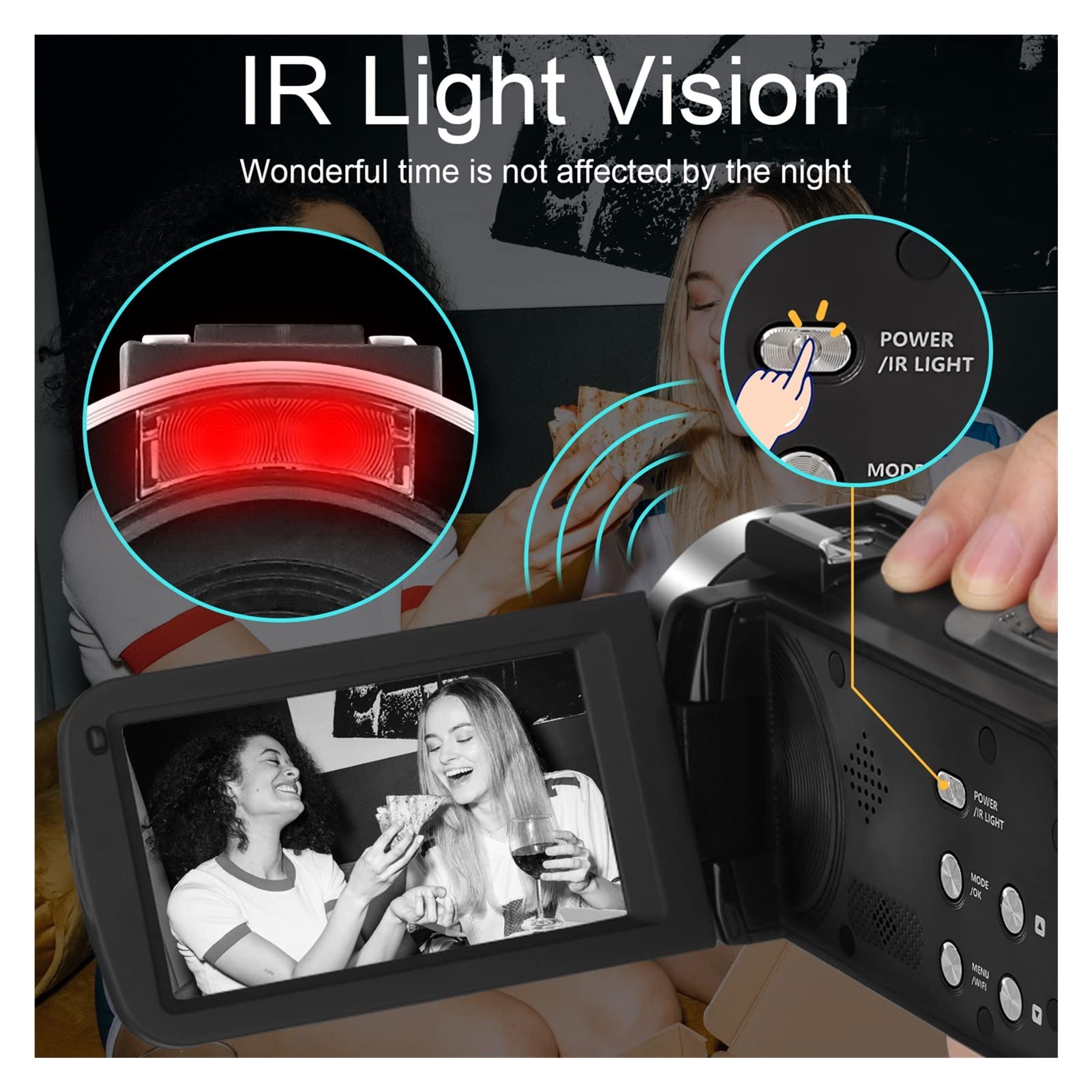 Amazon | ビデオカメラ カムコーダー 4K 56MP3.0インチのビデオカメラ