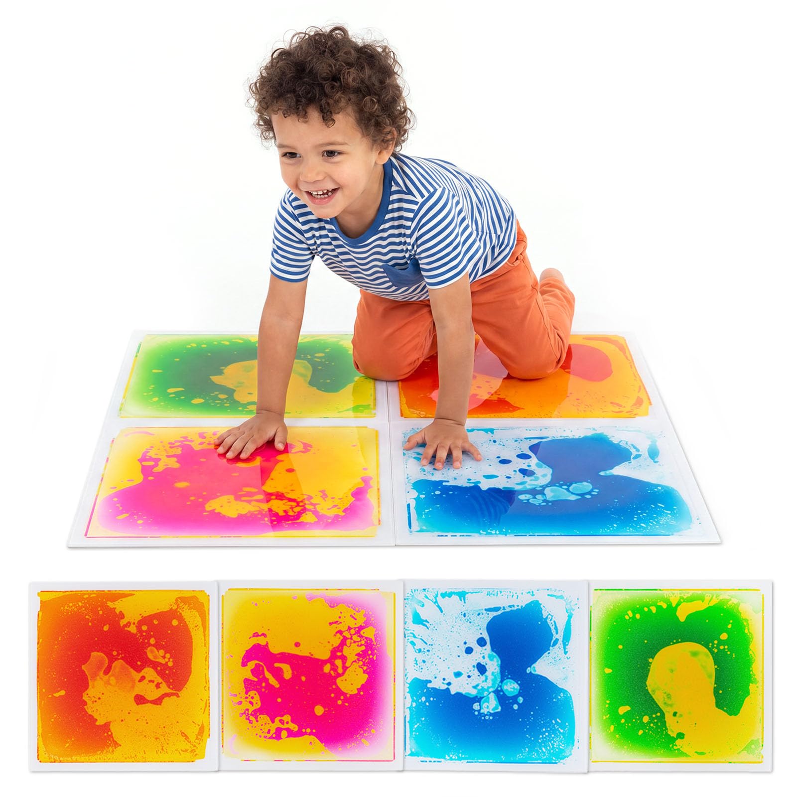 COSTWAY 4 Piece Toddler Sensory Floor Titles