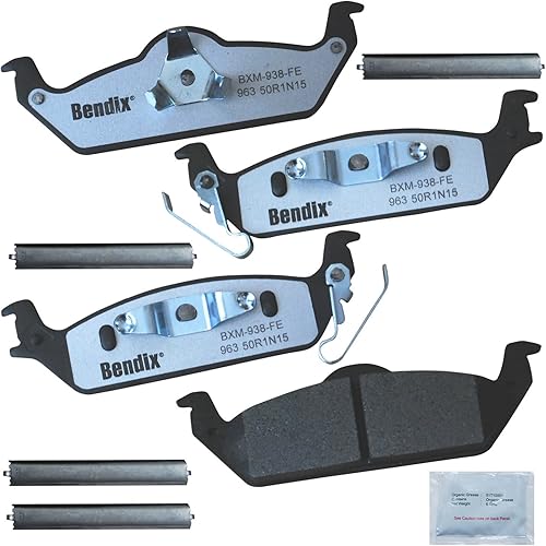 Miniatura 27 de Bendix Fleet Metlok MKD1770FM Pastillas de freno delanteras semimetálicas para Ford Expedition 2017-2010, F-150 2017-2010, Lobo 2020-2009, Lincoln