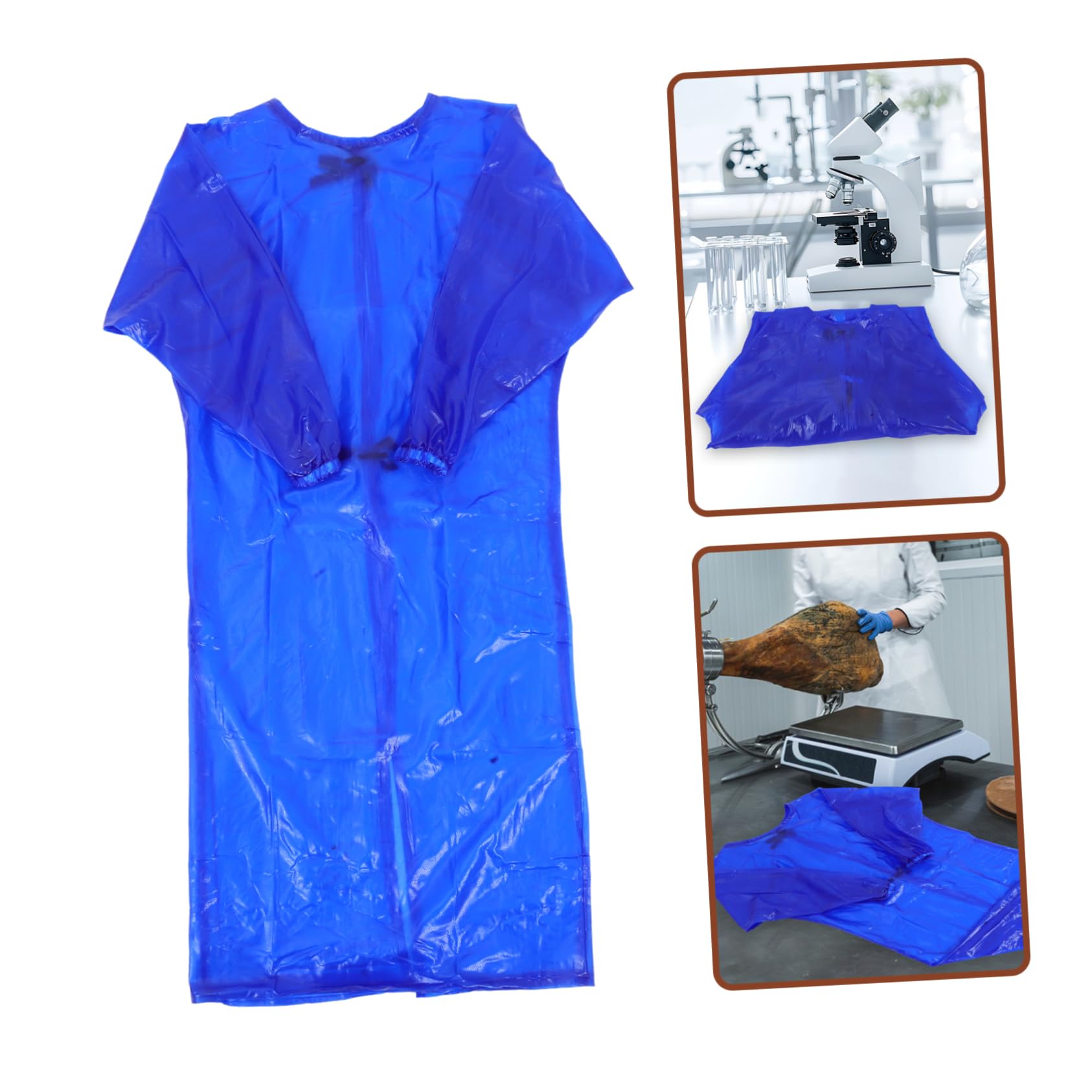 HOMSFOU Langarmbluse Langarm-arbeitskleidung Strapazierfähige Schürze Unisex-arbeitskleidung Wasserfeste Kleidung Unisex-arbeitsschürze Schutzschürze Für Damen Und Herren Pvc Blue