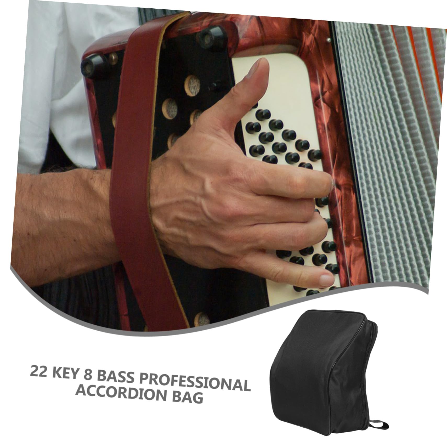 wasserdichte Akkordeon Tasche mit Verstellbarem Rucksackgurt Leichter Akkordeonhalter für Outdoor Akkordeon Aufbewahrungsschutz Kratzfeste Tragetasche für Musikschule und Konzert