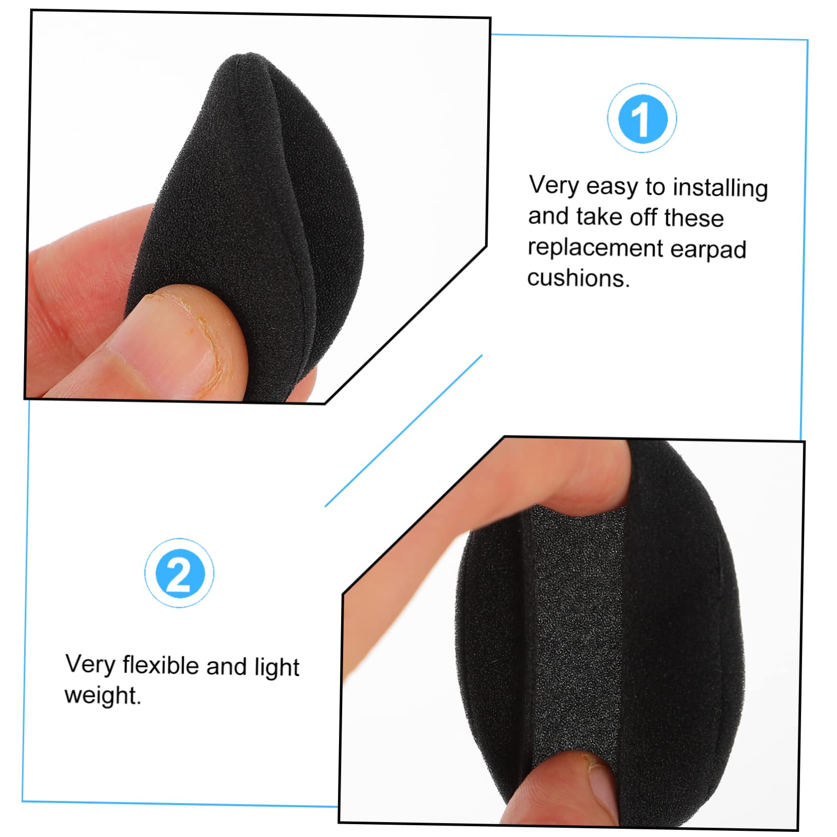 SHINEOFI 6 Series Almohadillas para Auriculares Cojines Repuestos De Esponja Accesorios Compatibles con Auriculares Almohadillas De Reemplazo Cómodas Y Duraderas 30 Piezas X 6