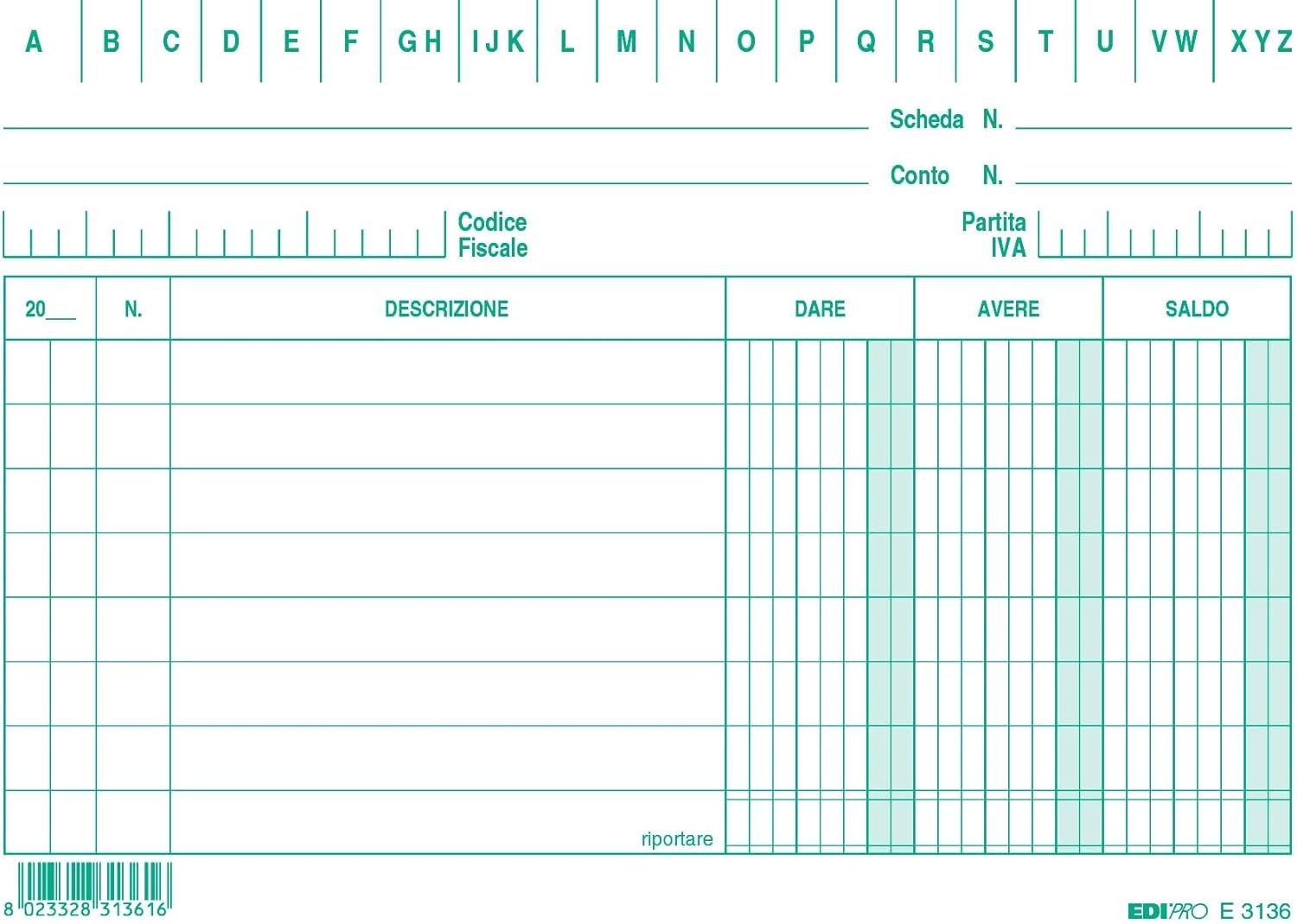 EDIPRO - E3136VE - 100 Cards give/Have/Green Balance f.to 17x12