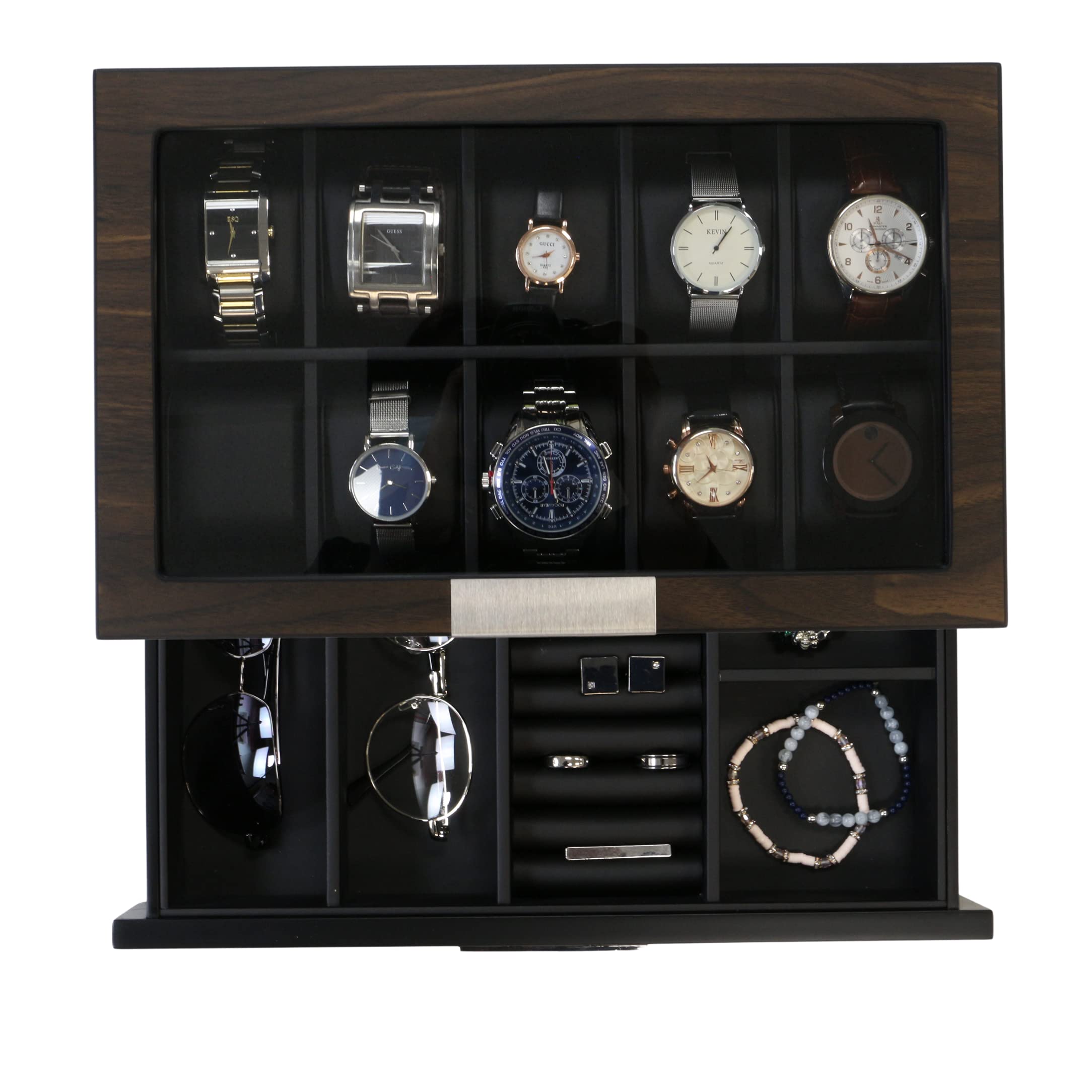 Executive Holzbox für Uhren, Sonnenbrillen und Schmuck (Sweetheart)