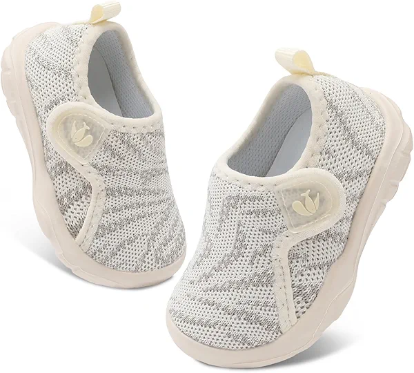 FEETCITY Baby Shoes Boys Girls First Walking Shoes Infant Sneakers Lightweight Slip On Shoe