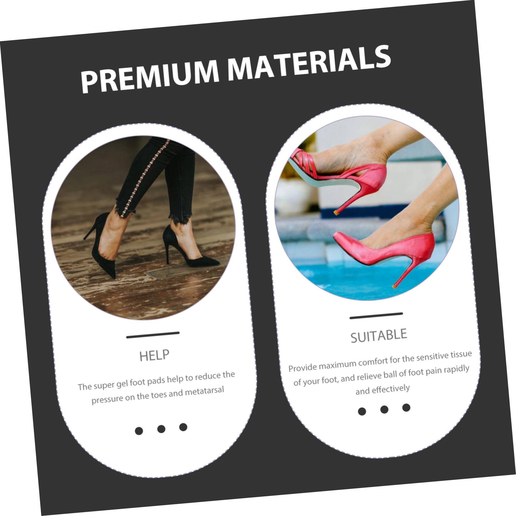 15paare Transparente Gel-einlegesohlen Für High Heels Wassertröpfchenförmige Rutschfeste Vorderfußpolster Dämpfend Und Für Damen-schuhe