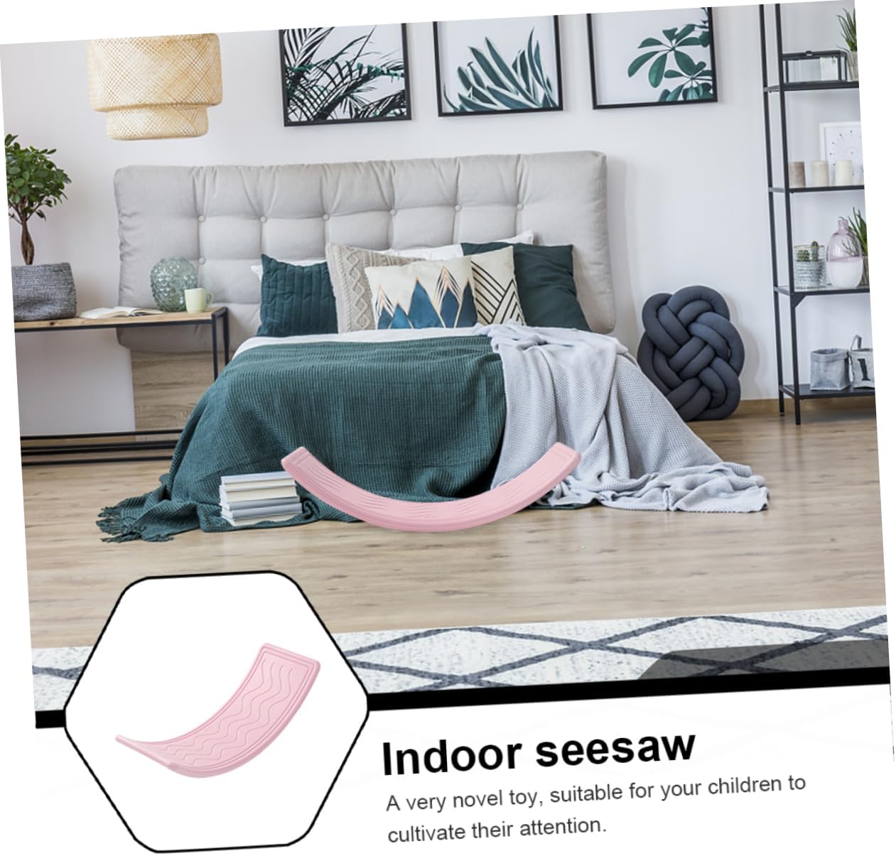 Plastic Balance Seesaw Indoor Sensory Training Equipment for Lightweight Wobble Board Plaything with Non Slip Strips for Balance and Coordination Skills