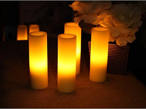 Miniatura 9 de Vela votiva LED sin llama a pilas (paquete de 2), 2 x 6, marfil