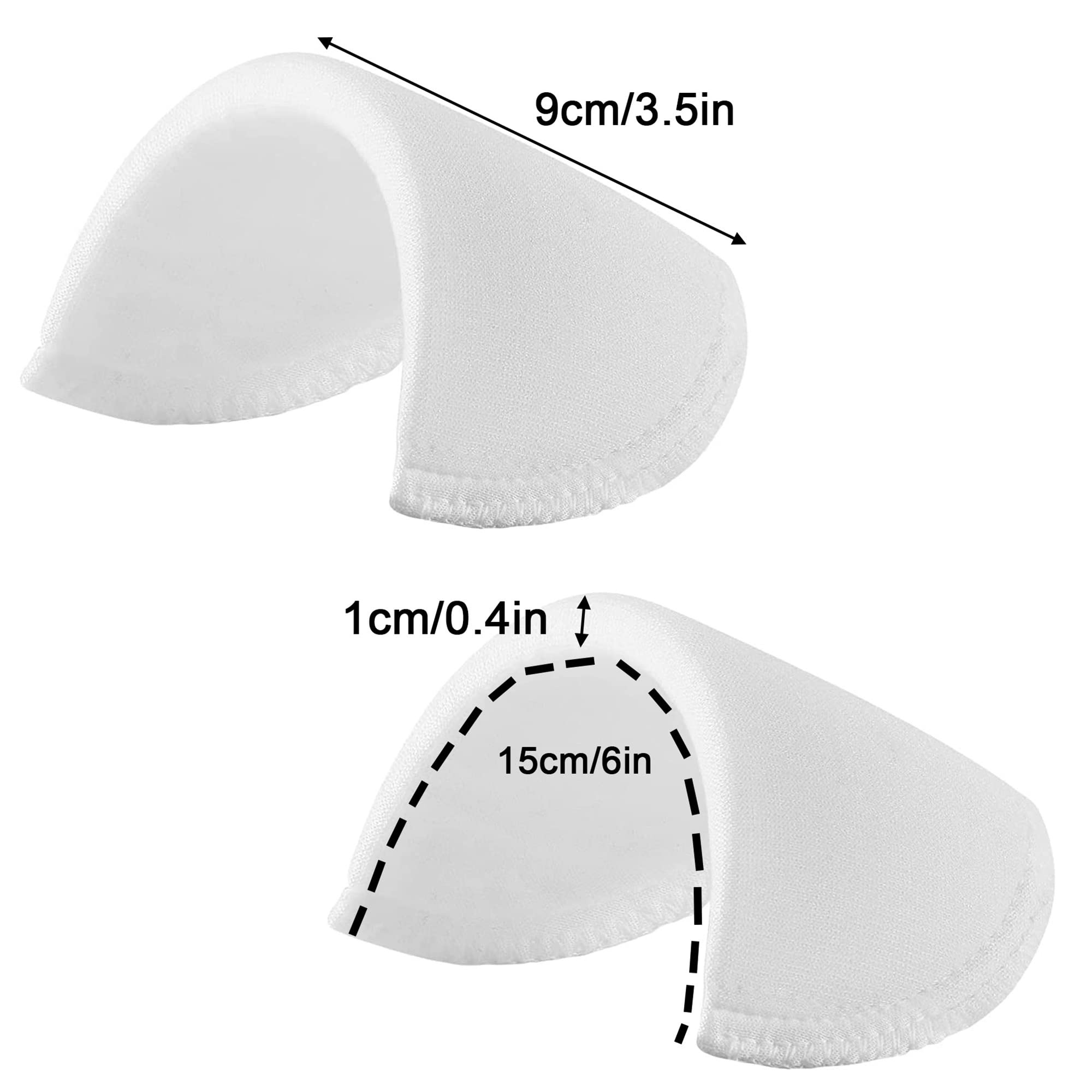 BIG-SAM Schulterpolster Schwarz - 2 Stück, 14x10x1cm