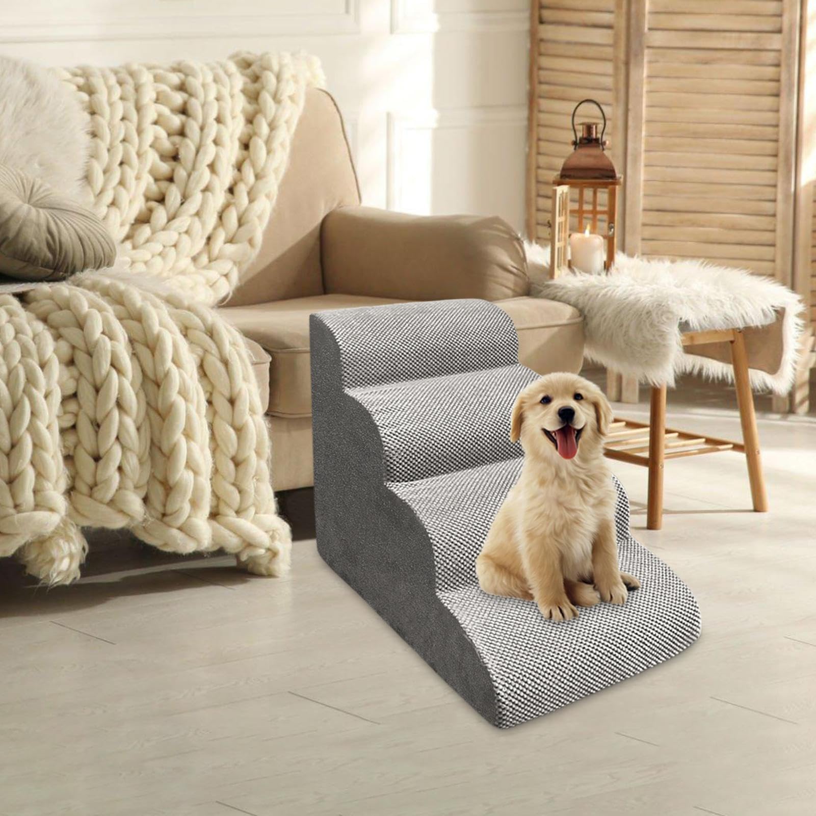 CheurYae Hundetreppe 30 Cm - Rutschfeste Treppe Für Sofa & Bett