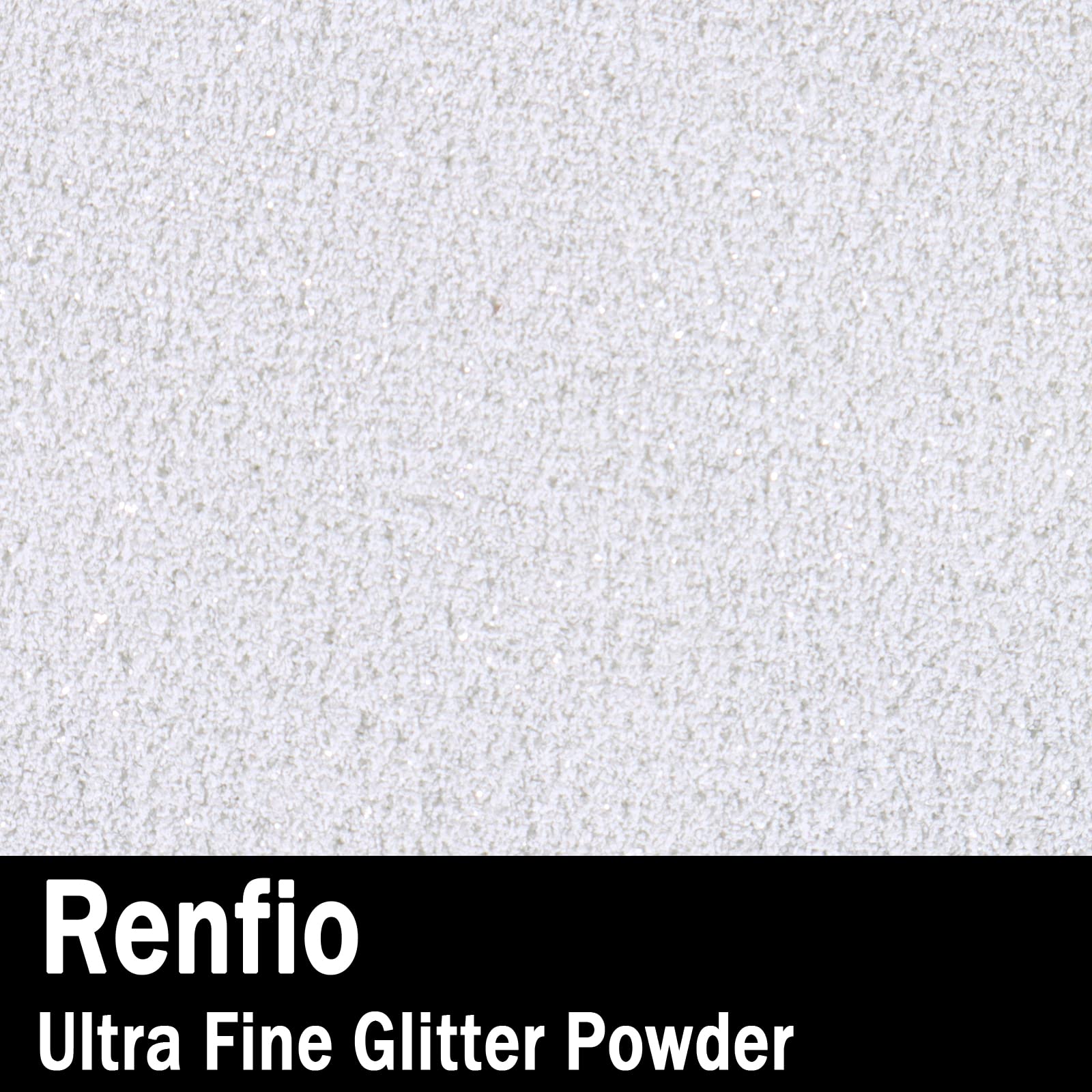 Renfio Ultrafeines Glitzerpulver, Metallharz, 60 g, PET-Flocken, Basteln, Pailletten, 0,2 mm, Epoxidsplitter, Flocken für Becher, Schleim-Dekoration, Perlweiß