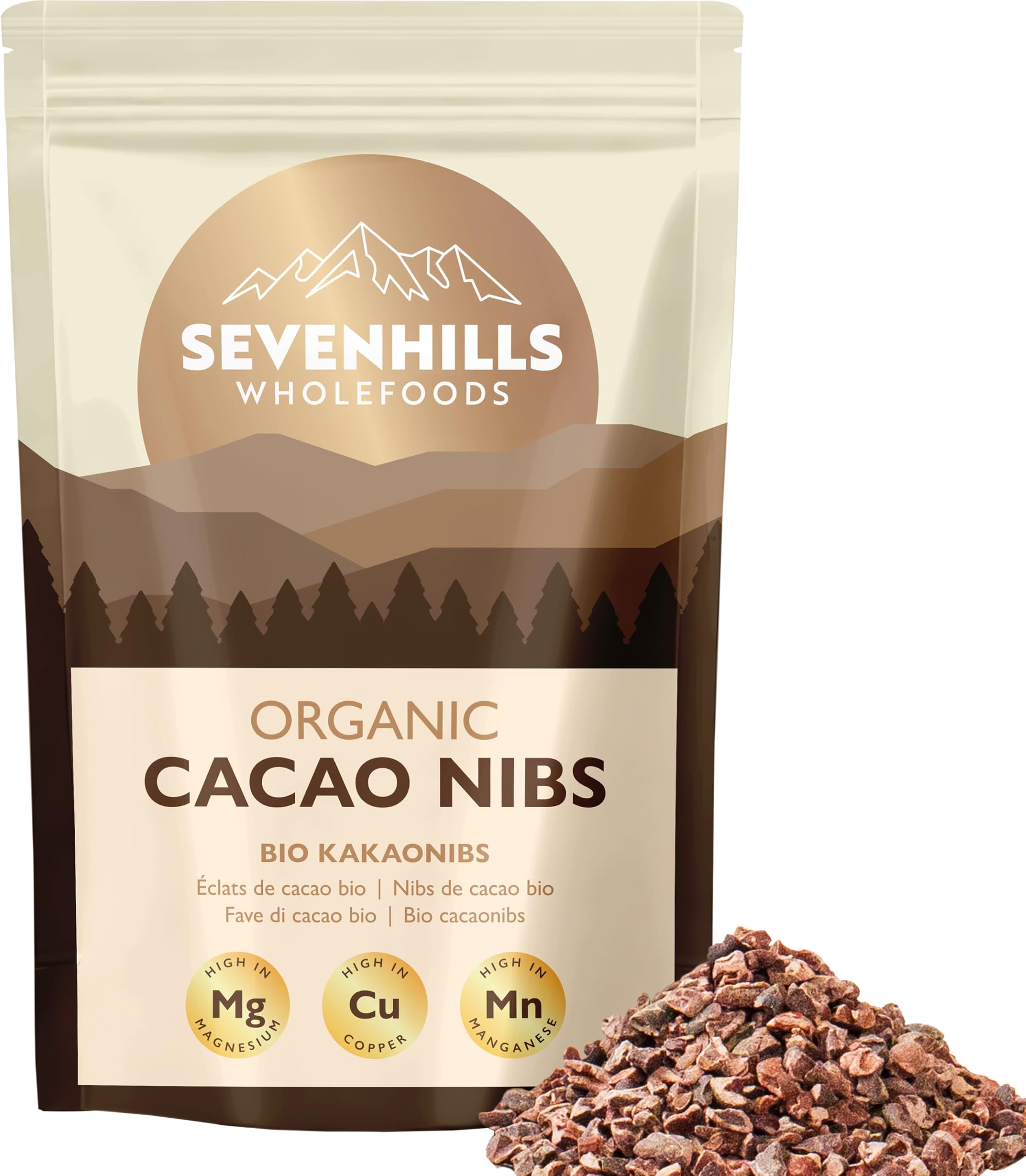 Organic Cacao Nibs, Raw, Peruvian 1kg