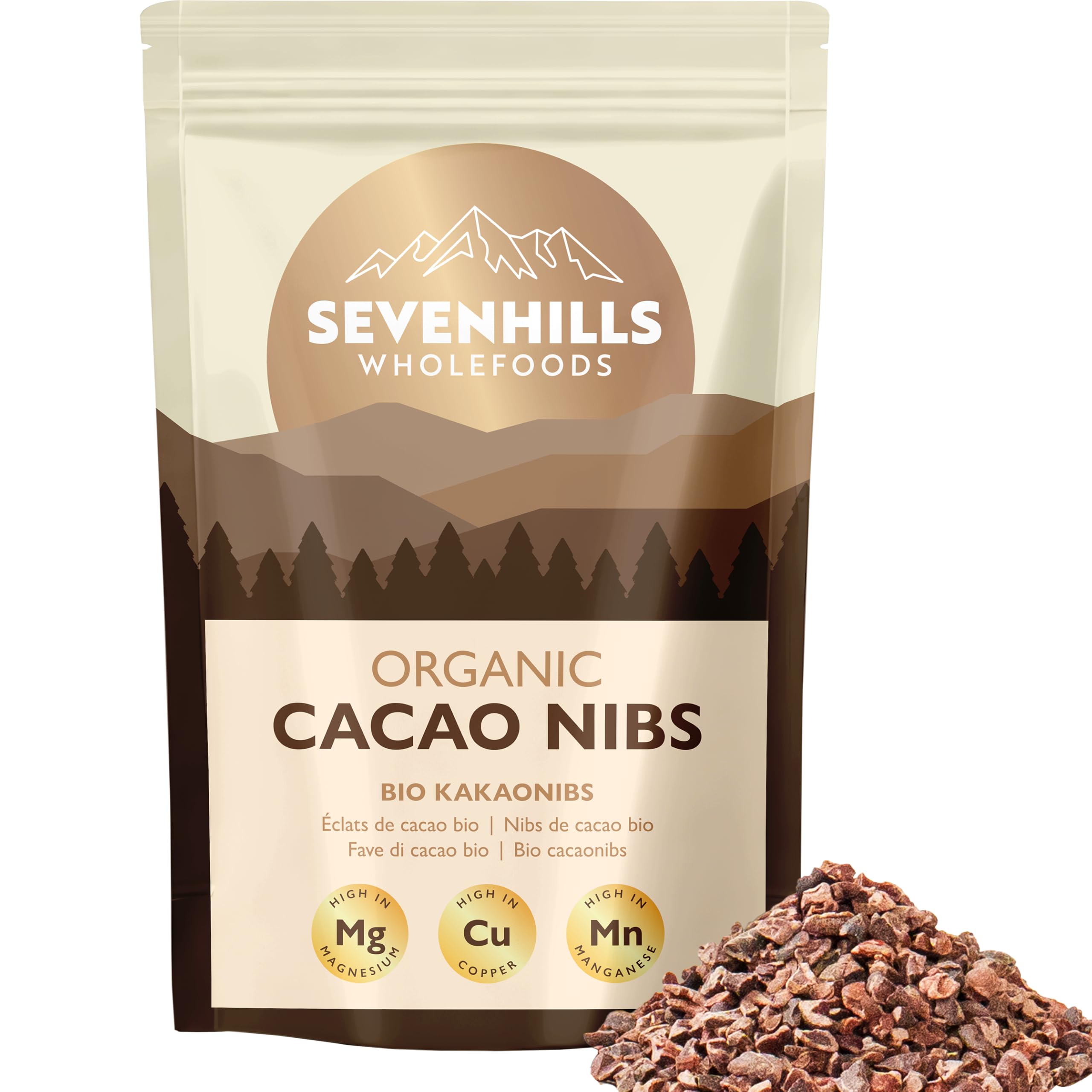Sevenhills Wholefoods Grué De Cacao Cru Bio 1.8kg