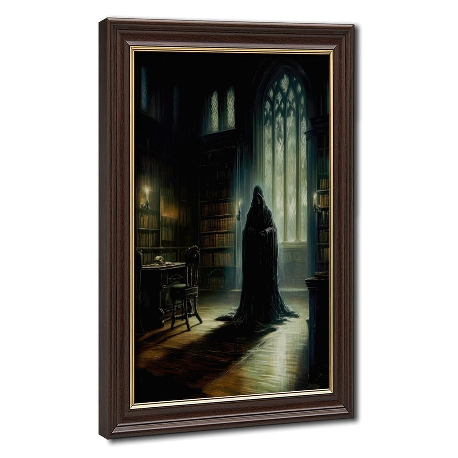 Bareronor Pink Dark Academy Ghost Canvas Poster Bedroom Decor Landscape Office Room Decor Gift 24" L X 36" W