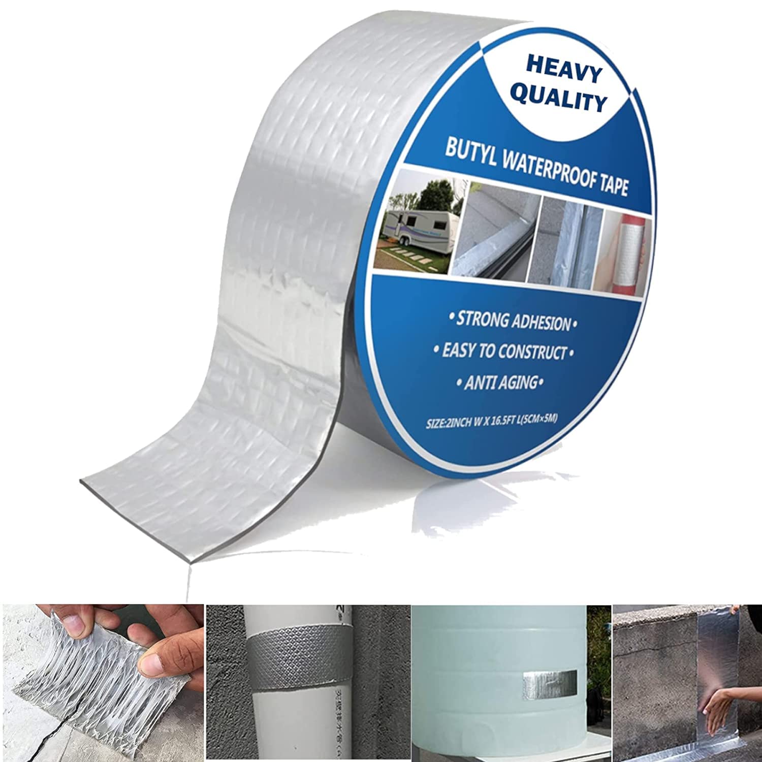 Universal Home Centre Waterproof Aluminium Rubber Tape for Leakage Repair, Hot & Cold Temperature, Perfect for Sealing Roof & Water Leakage, Surface Crack, Metal & Pipe Repair, (Silver) (B0BG3CR6KM) Amazon Price History, Amazon Price Tracker
