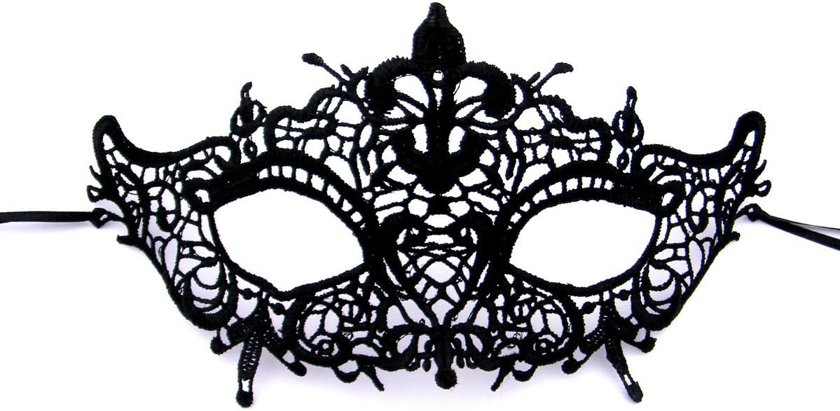 Samantha Peach Lace Mask - Authentic 50 Shades of Grey Trilogy Goddess Masquerade Mask (Black Marie Antoinette)