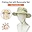 Sun Hats for Men Women Bucket Hat UPF 50+ Boonie Hat Foldable UV Protection Hiking Beach Fishing Summer Safari with Removable Head Net Mesh(1pack-Beige)
