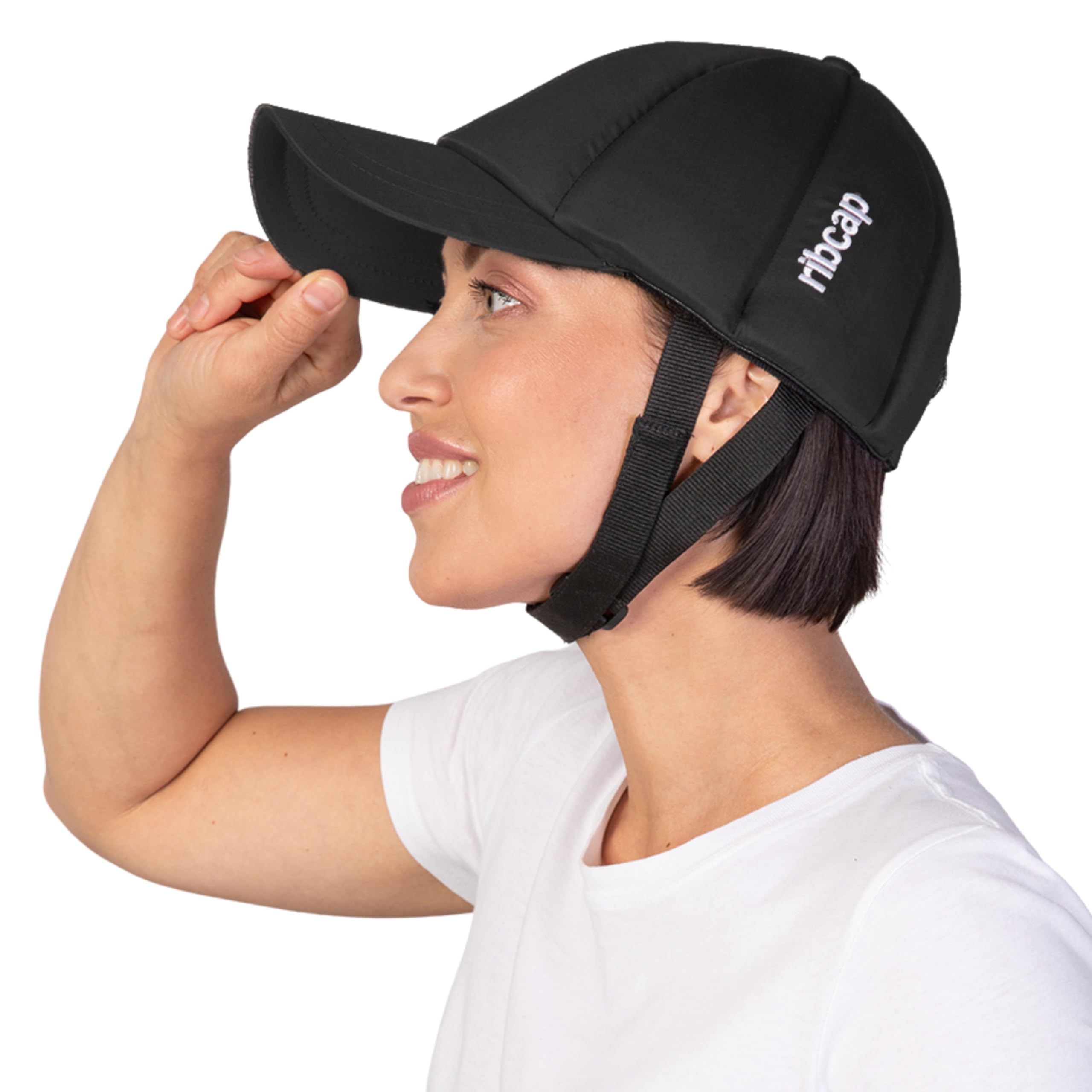 Ribcap Casquette Baseball Noir | Casque Souple pour épilepsie et Chutes