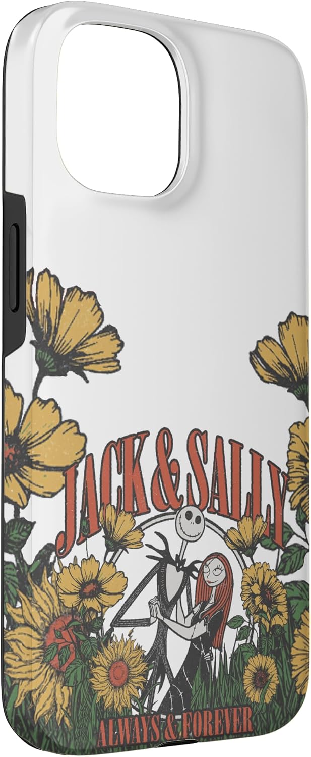 Disney The Nightmare Before Christmas Cute Jack & Sally Logo Case for iPhone 15