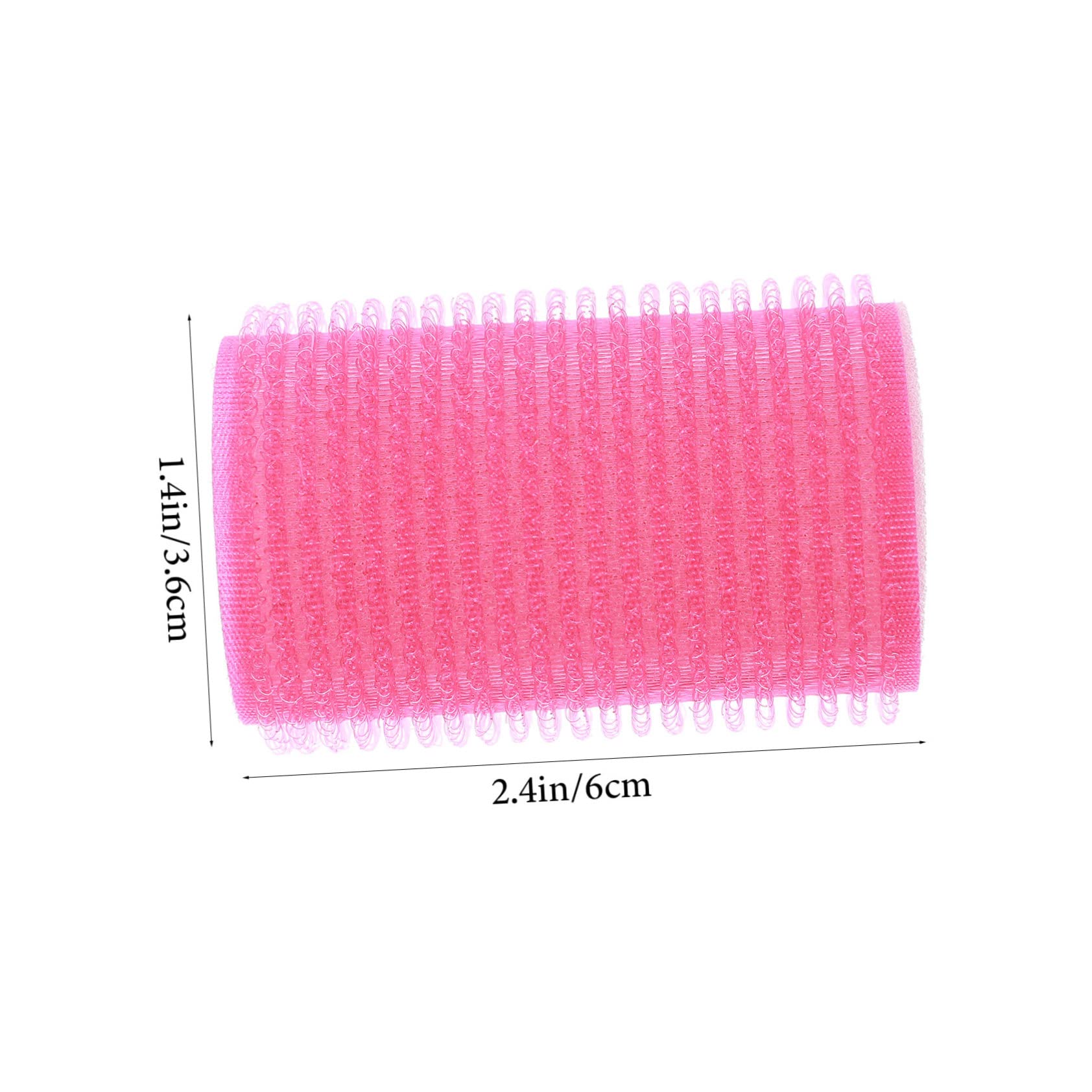 OUNONA 12Pcs Self Adhesive Sponge Hair Curlers Temporary Hair Styling Rollers for Women for Heatless Curls Suitable for All Hair Types Rosy and Blue Design Each