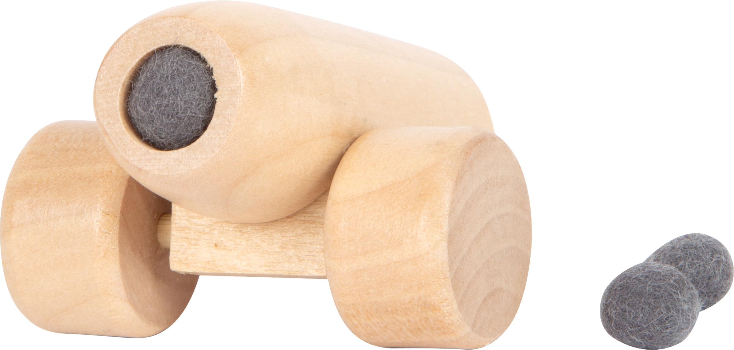 small foot Barco Pirata para muñecas Flexibles de Madera, Gran Barco de Juguete con Accesorios y Funciones, 12411
