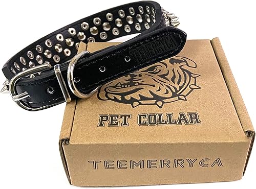 Miniatura 2 de Teemerryca - Collares para perro, ajustables, de piel de microfibra con púas punzantes y una pelota chillona de regalo, para mascotas pequeñas,