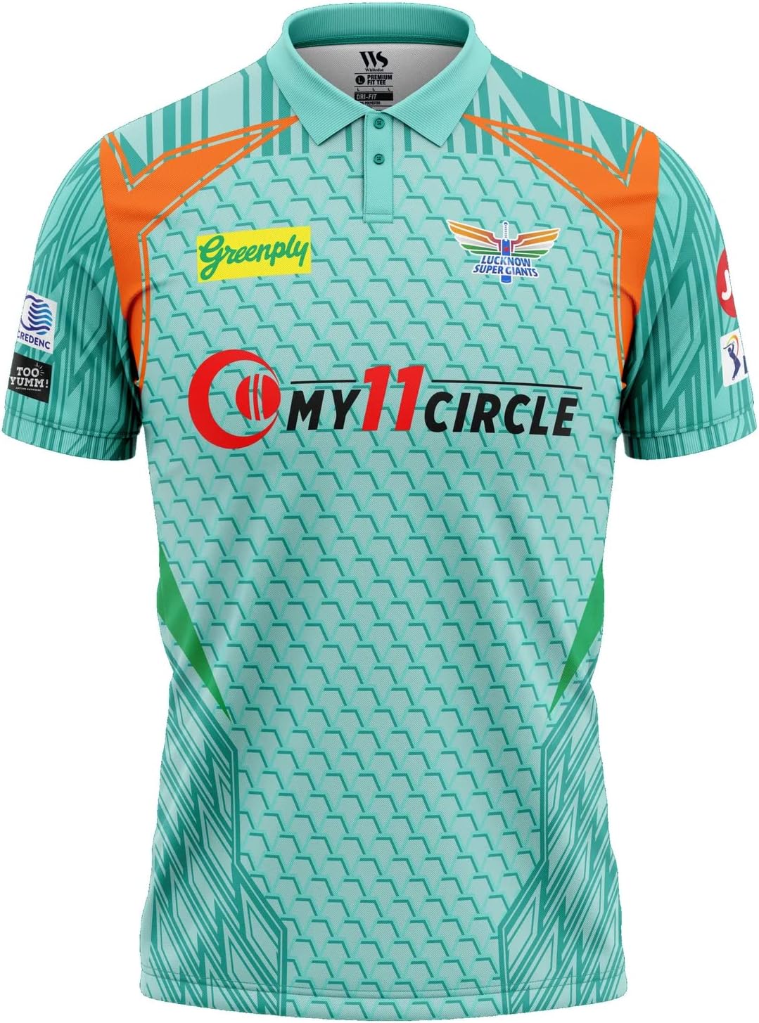 Lucknow Cricket Fan Jersey - 100% Quick-Dry Polyester - with Name Personalization