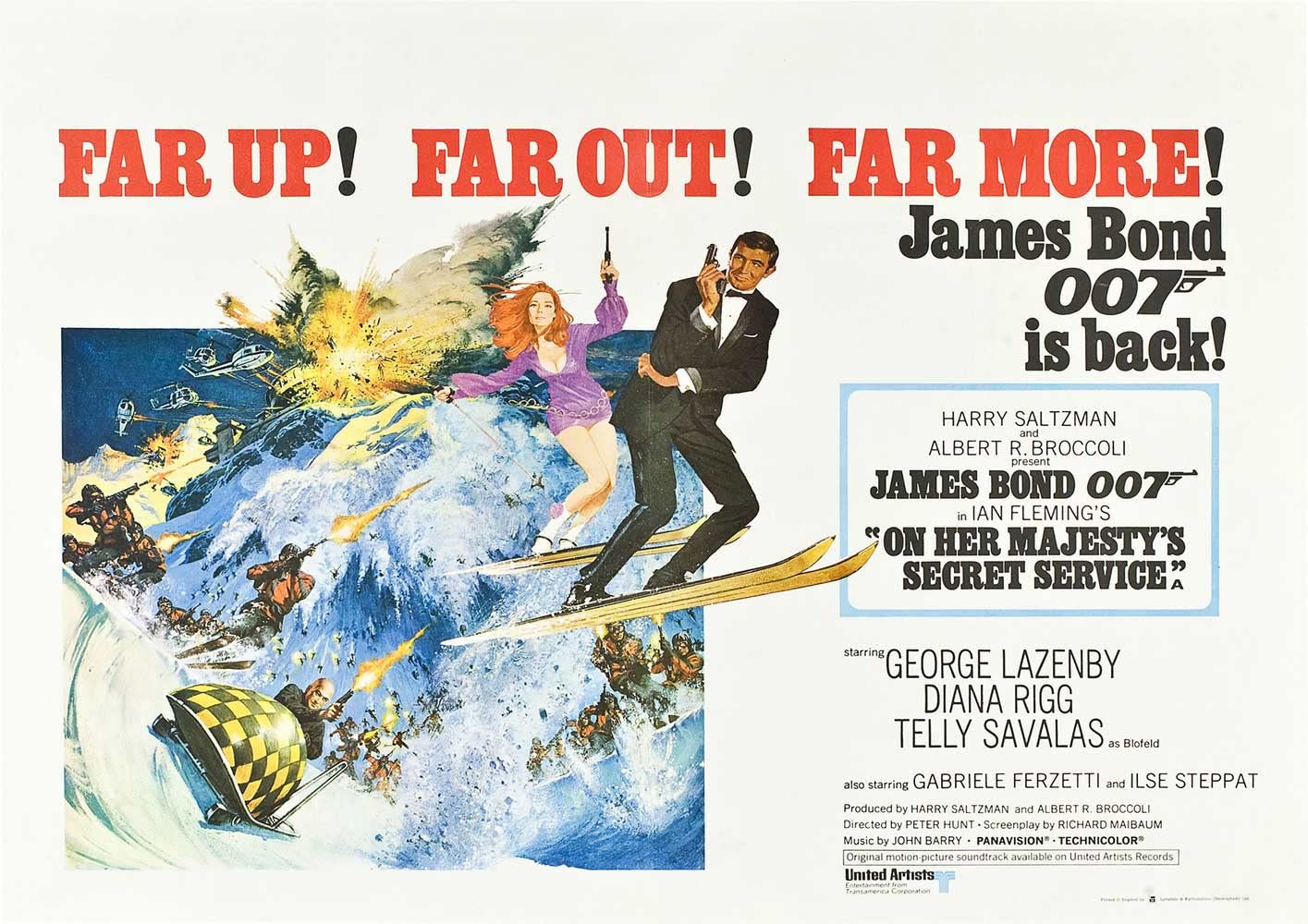 Omg Printing On Her Majesty's Secret Service James Bond 007 George Lazenby Poster/Print/Picture Satin Photo Paper - A3-420Mm X 297Mm