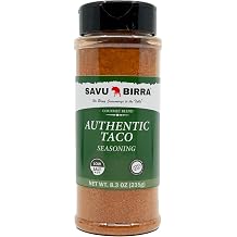 Savu Birra Gourmet Taco Seasoning for Delicious Tacos 8.3 Ounce Bottle