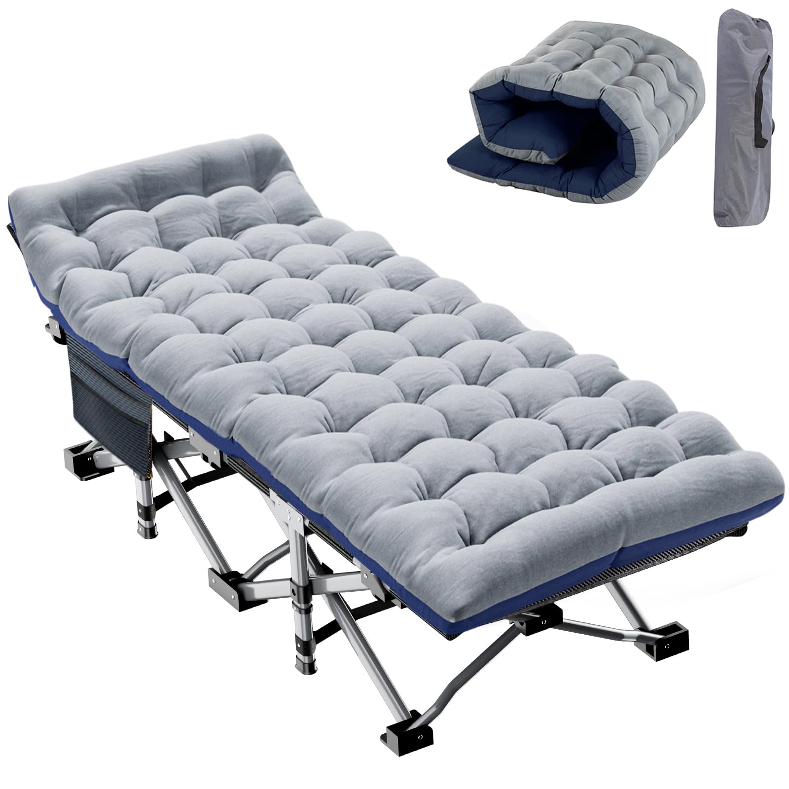 Slsy Folding Camping Cot XXL, Folding Cot Camping Cot for Adults Portable Folding Outdoor Cot with Carry Bags for Outdoor Travel Camp Beach Vacation