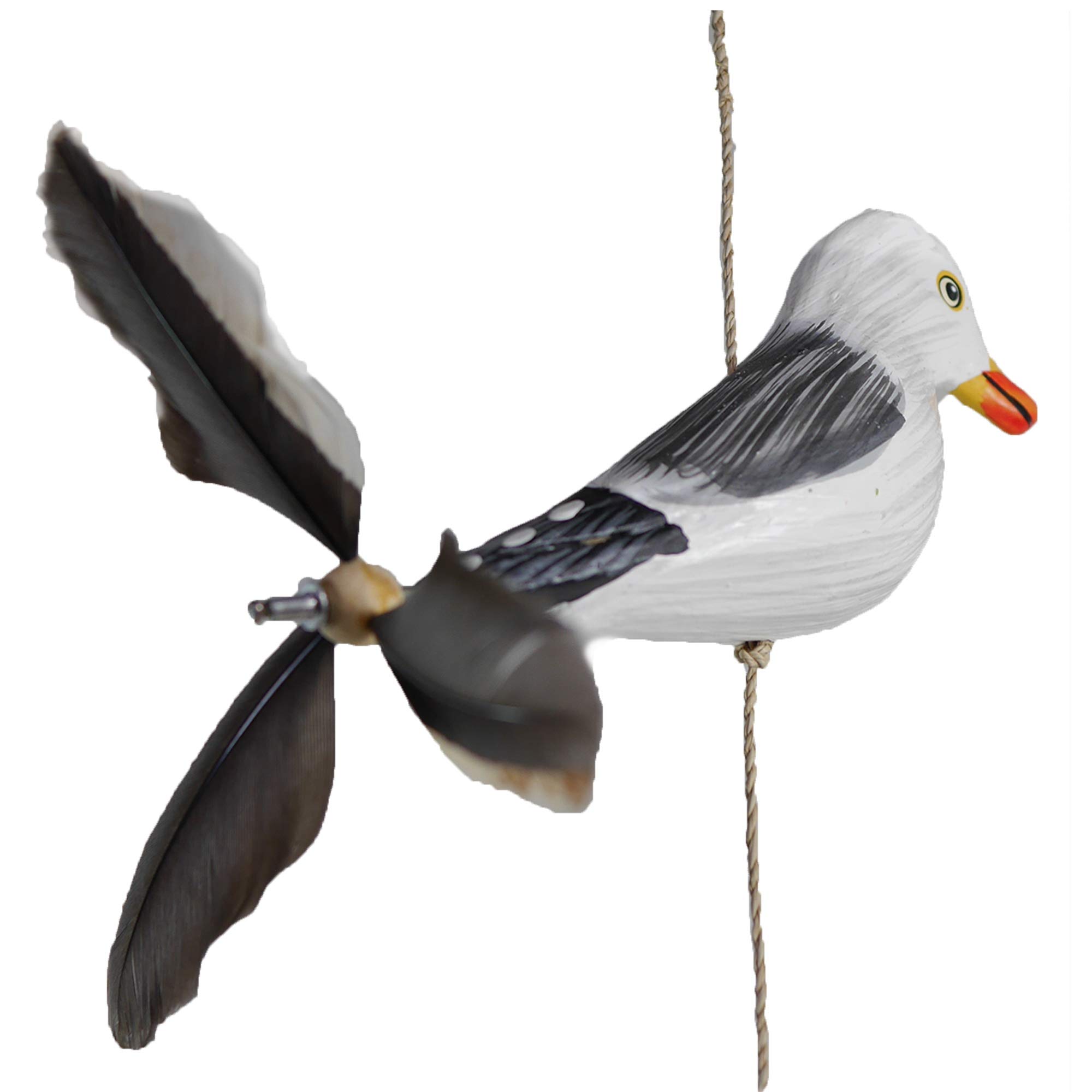 Figurine Oiseau Mouette - Simulation Mousse Et Plumes - 30x20cm - Cadeau Déco