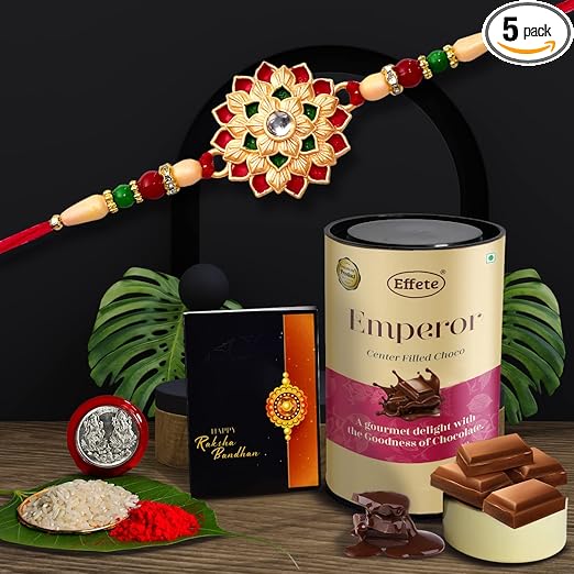 Vacalvers Rakshabandhan Multicolor Bracelet / Rakhi for Brother, Bhaiya, Bhabhi (K1_31_MRN)Chocolate Emperor(MRN) , & | Best Rakhi for Brother|Rakshabandhan Rakhi Brother|bade Bhaiya Rakhi