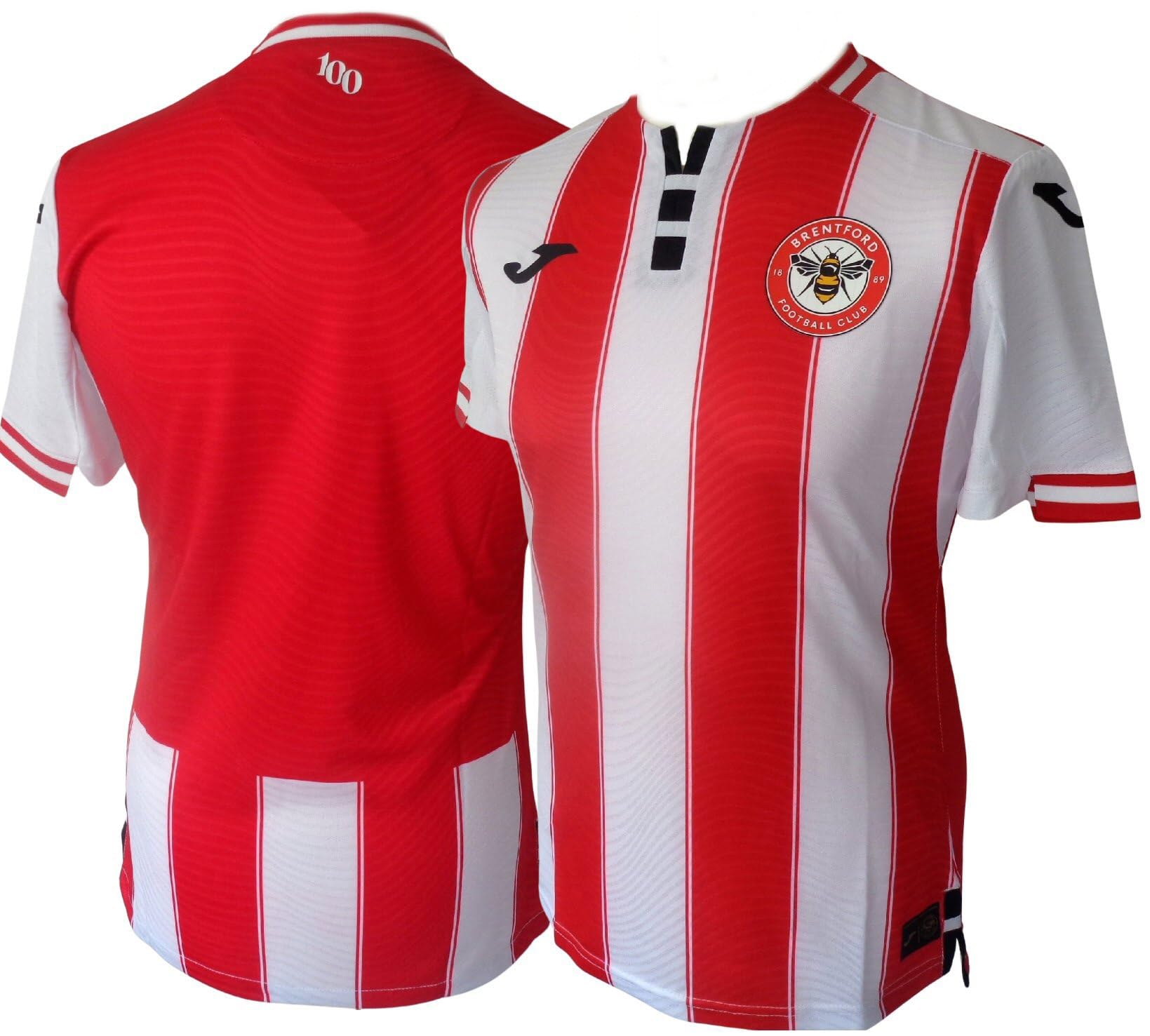 Joma Brentford FC Men's Home Football Shirt Jersey 2025-2026 (UK, Alpha, S, Regular, Regular) Red/White
